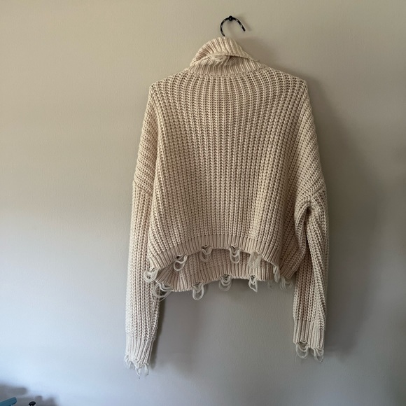 Leshop distressed turtleneck sweater - Picture 4 of 4